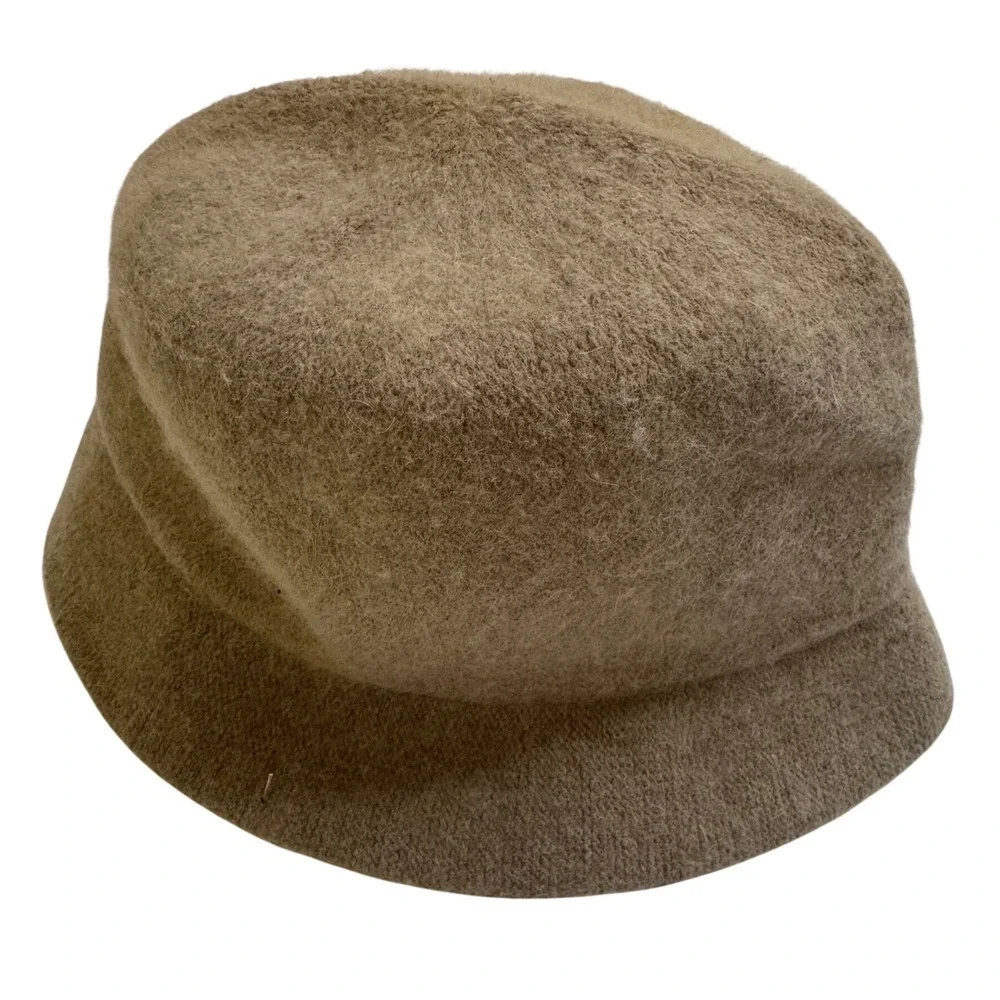 Betmar New York Angora Blend Taupe Cloche Bucket Hat Women's One Size